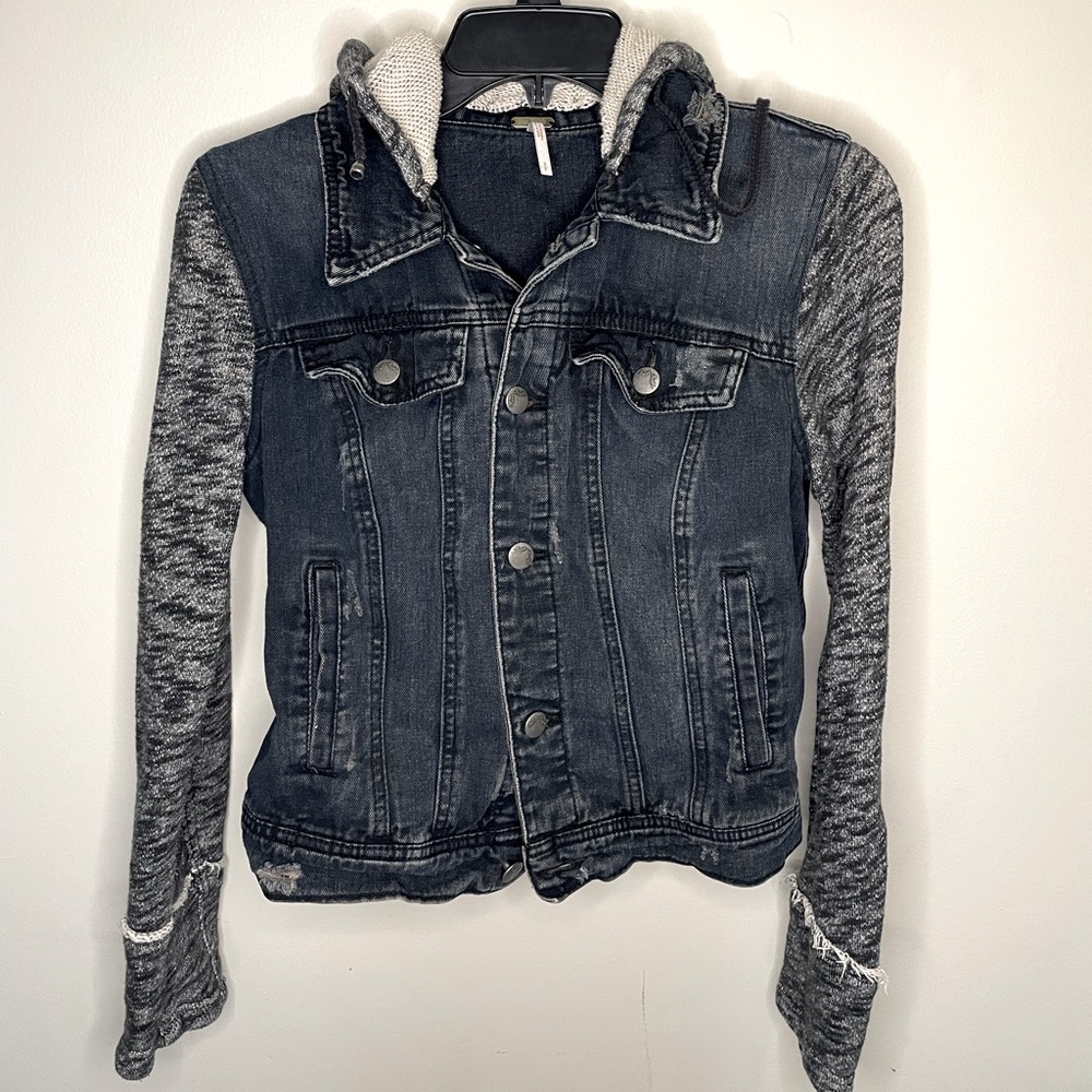 Free People denim jacket women’s small